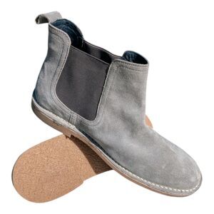 Hawke & Co Men's Skylark Gray Suede & Textile Chelsea Boots Round Toe 11 Classic